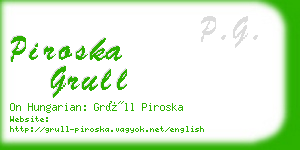 piroska grull business card